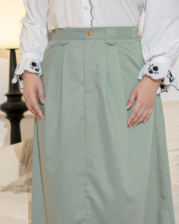 Jennie Cotton Skirt (Sage Green)